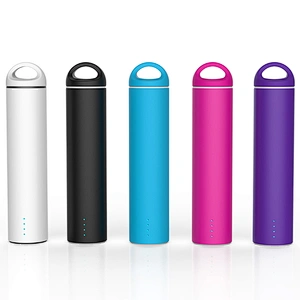 2019 stylish Promotion cheap light charger mini rubber coated powerbank 2500mah Portable Ultra mini lipstick mini Power Bank