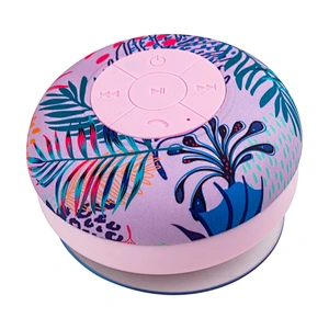 OEM home theater portable Customized compact wireless full printing mini shower round waterproof speaker with suction cup