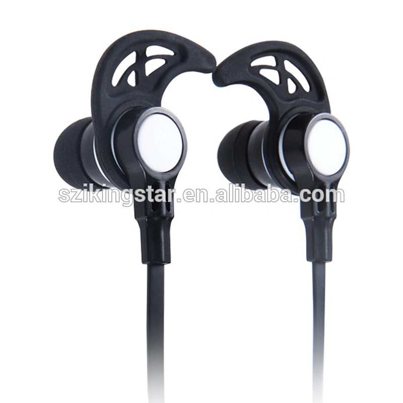 EVA case smart phone earphone with mic neckband in ear earhook wireless bt sport headphone