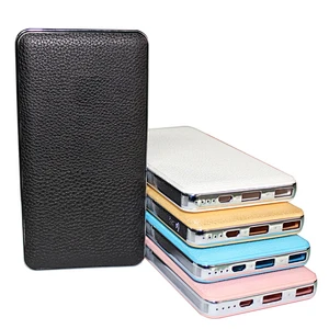 Promotion PU Leather 8000mah Portable Power Bank