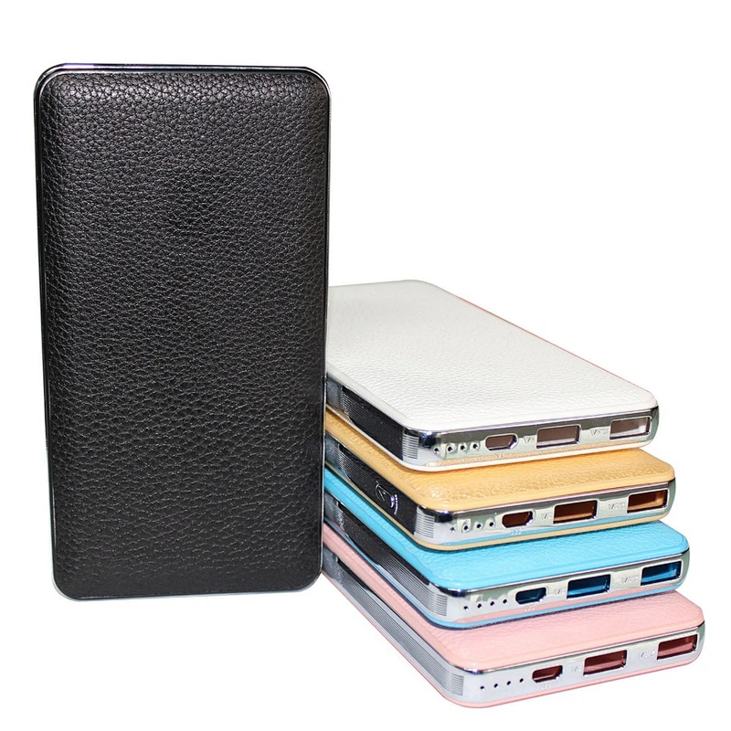 Promotion PU Leather 8000mah Portable Power Bank
