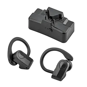 charging base mini design in-ear headphone wireless sport tws earhook earphone