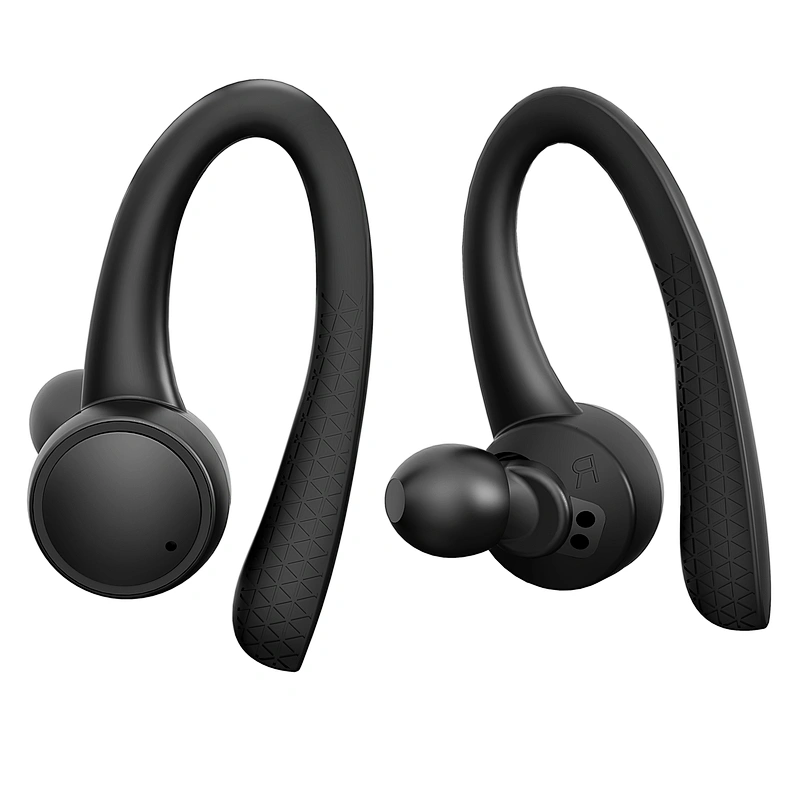 BT 5.0 Noise Cancelling TWS Wireless Ear Plug Running Waterproof Headset Earhook With Microphone