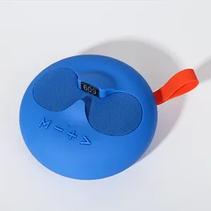 Carry Mini Bluetooth Alien Face Round Rubber Wireless Speaker