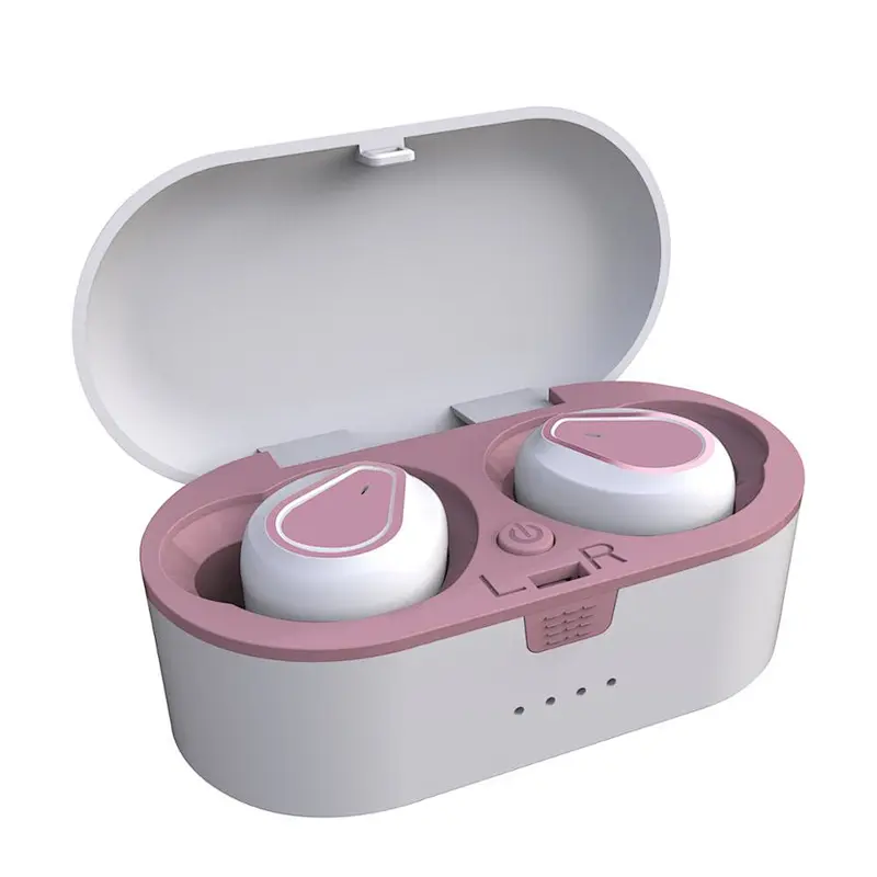 V5.0 Handfree Cordless Stereo Bluetooth Dual Color Mini Wireless Mic Earbuds