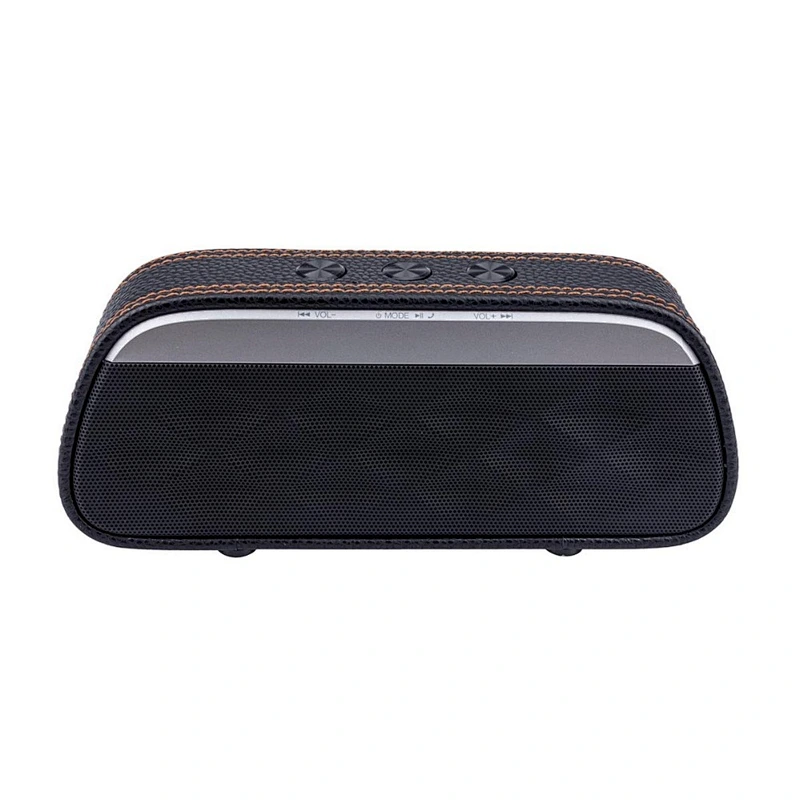 fashionable wireless portable bass leather speaker