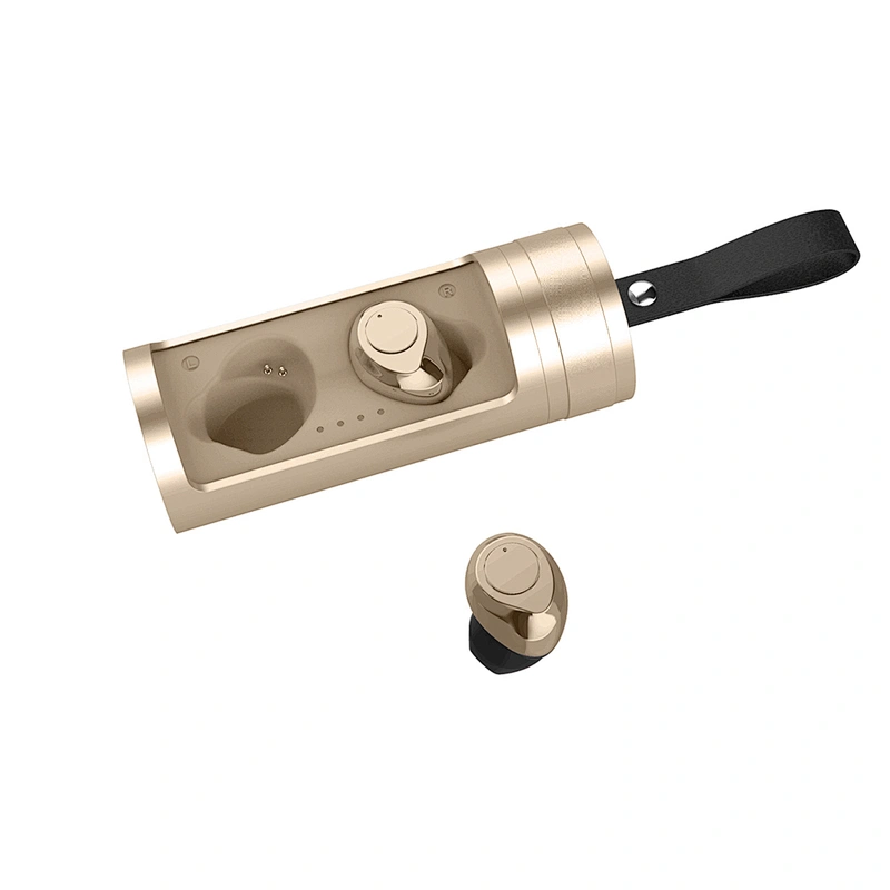 Luxury 5.0 Handsfree True Wireless TWS Earbuds Stereo Bass Bluetooth Rotating Metal Earphone