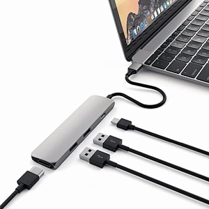 slim aluminum usb 3.0 Type-C Multi-Port Hub Adapter