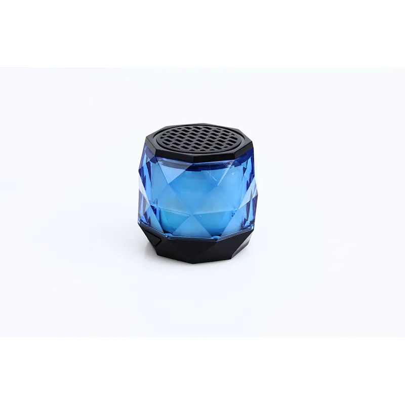 Small Wireless Pocket Fingertip RGB Mini Diamond Geometric Crystal LED Bluetooth Speaker