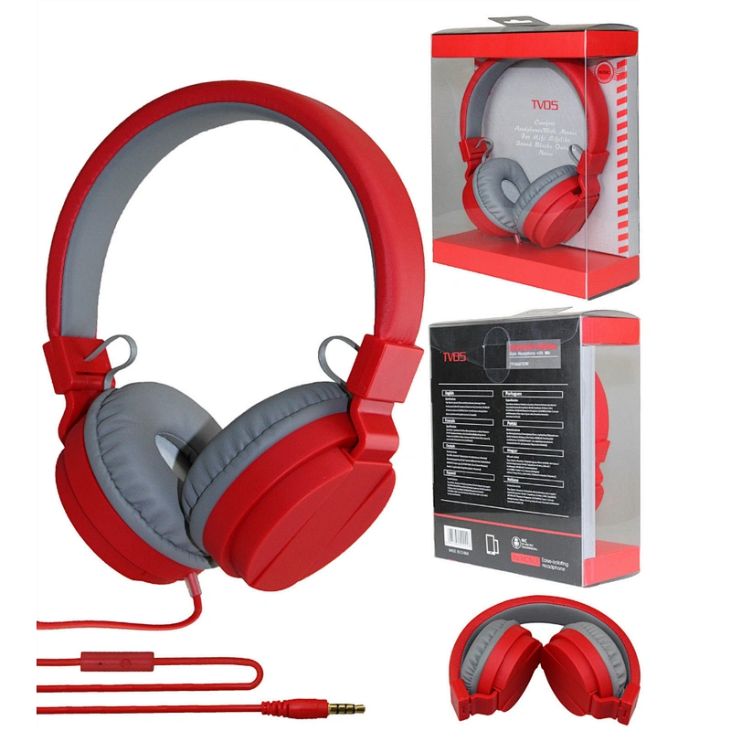 OEM Promotional 3.5m over ear Headphone gaming foldable Wired Headband Headset With Mic