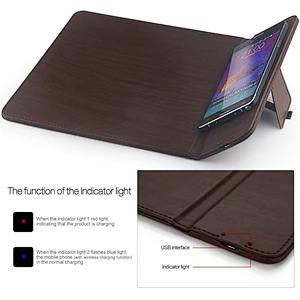 desktop mobilephone PU Leather Quick Charging wireless charger Mouse pad