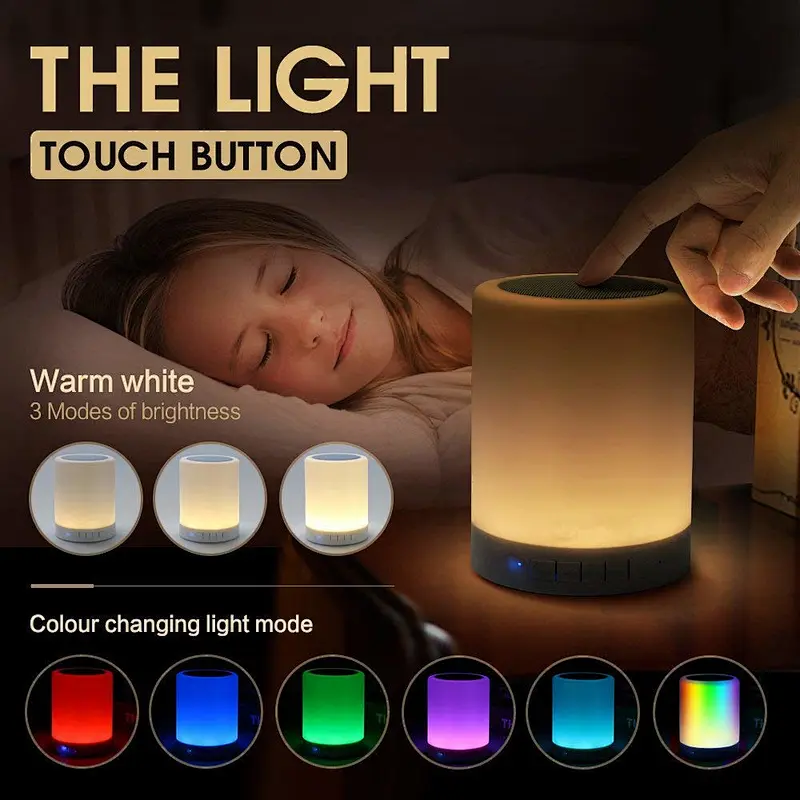 LED Lamp Portable Wireless Bluetooth Touch Speaker
