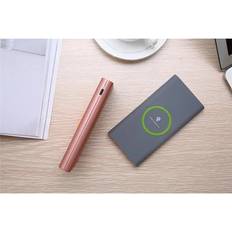 Wholesale Aluminum Fast Charge Rechargeable Portable Qi Powebank Wireless Charger 10000mah