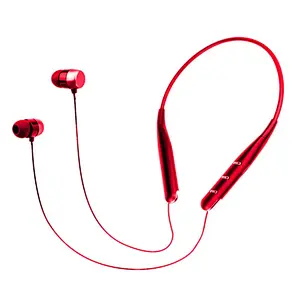 Collar Earphone Neckband Stereo Sport Wireless Headset With Mic Dual Dynamic Headphone