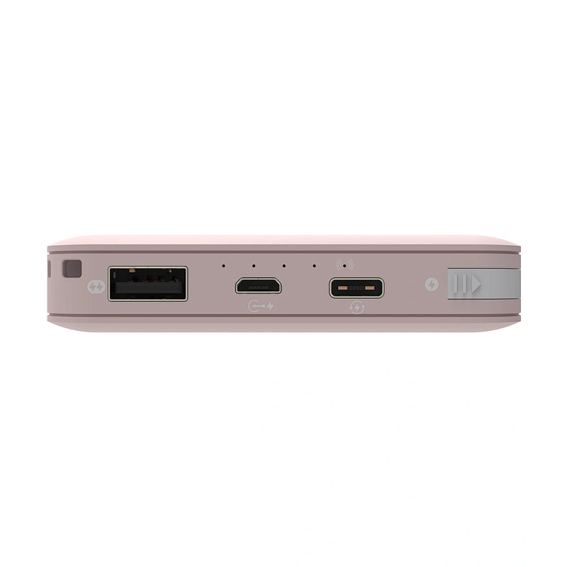 Free Sample Portable Thin Qi Square Built In USB Mobile Phone Powerbank Wireless Fast Charger