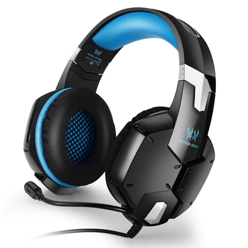 Custom led light stereo pc gaming headphone player wired game headset