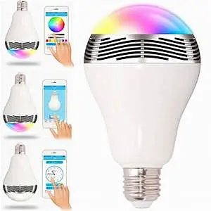 OEM promotion gifts party speaker music player remote control portable led atmosphere lamp mini light bulb wireless speaker