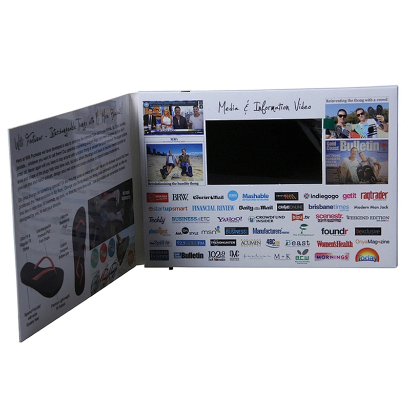 DIY LCD Screen Recordable Advertising Video Greeting Invitation Card
