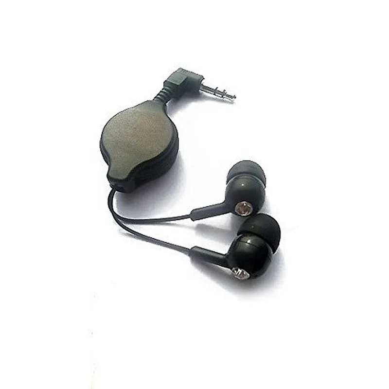3.5mm jack wired Mp3 dual retractable earphone
