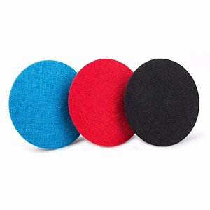 cloth cover wireless speaker Table speakers round mini portable fabric MP3 player