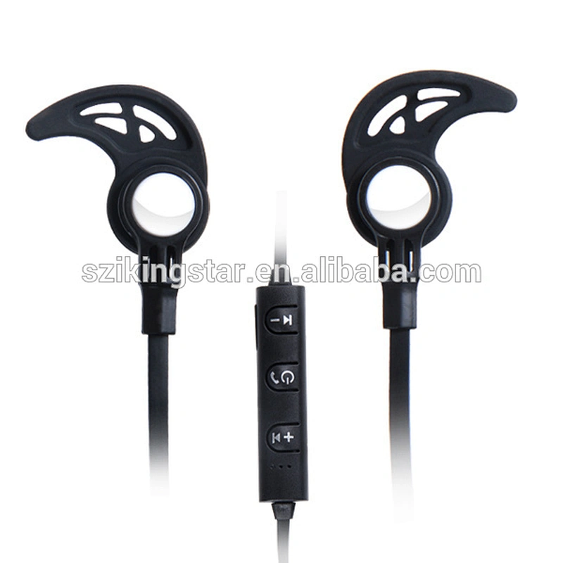 EVA case smart phone earphone with mic neckband in ear earhook wireless bt sport headphone