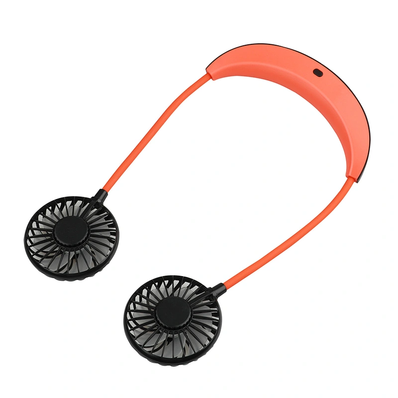 New Design Sports Outdoor Cooling Fans Foldable USB Rechargeable Neckband Neck Band Lazy Neck Fan Mini Fan