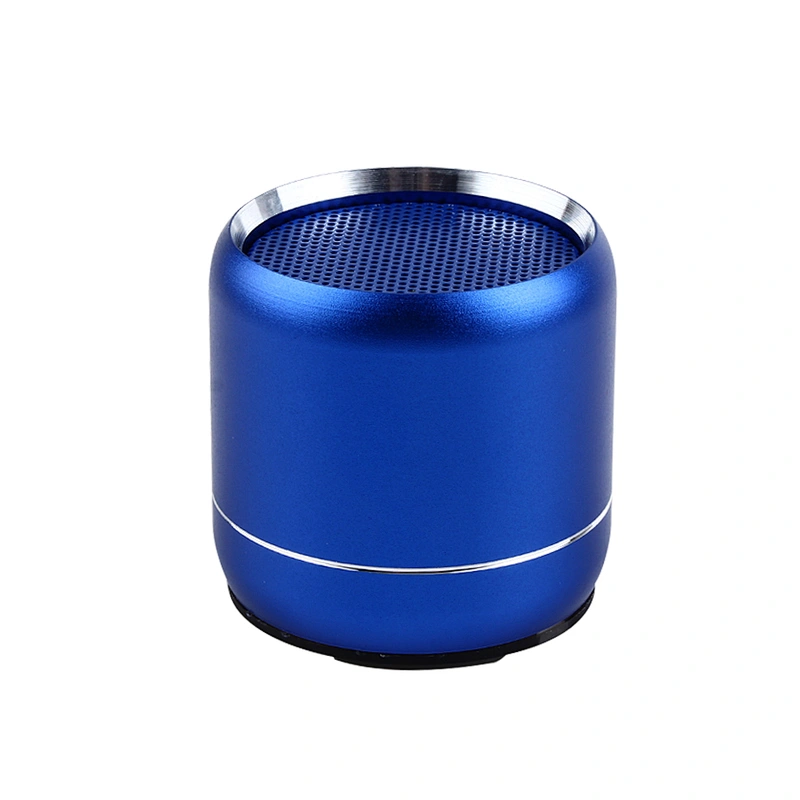 portable mini round aluminum stereo wireless bluetooth speaker