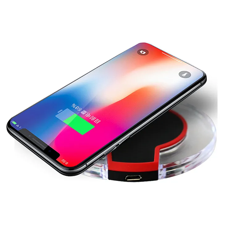 High Quality Small Crystal QI Portable Wireless Charger