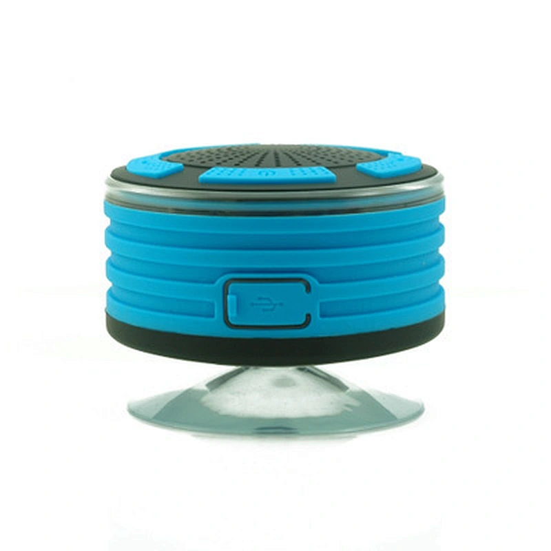 wireless mini led sucker cup waterproof shower speaker