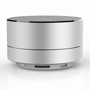 Promotion Gift Mini Round Aluminium Alloy A10 LED Wireless Speaker
