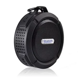 outdoor portable sport bike backpack music box with loud speaker C6 round keychain waterproof mini Speaker with suction cup