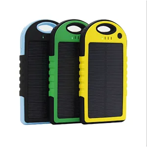 CE rohs 10000mah 5v external portable charger power bank solar