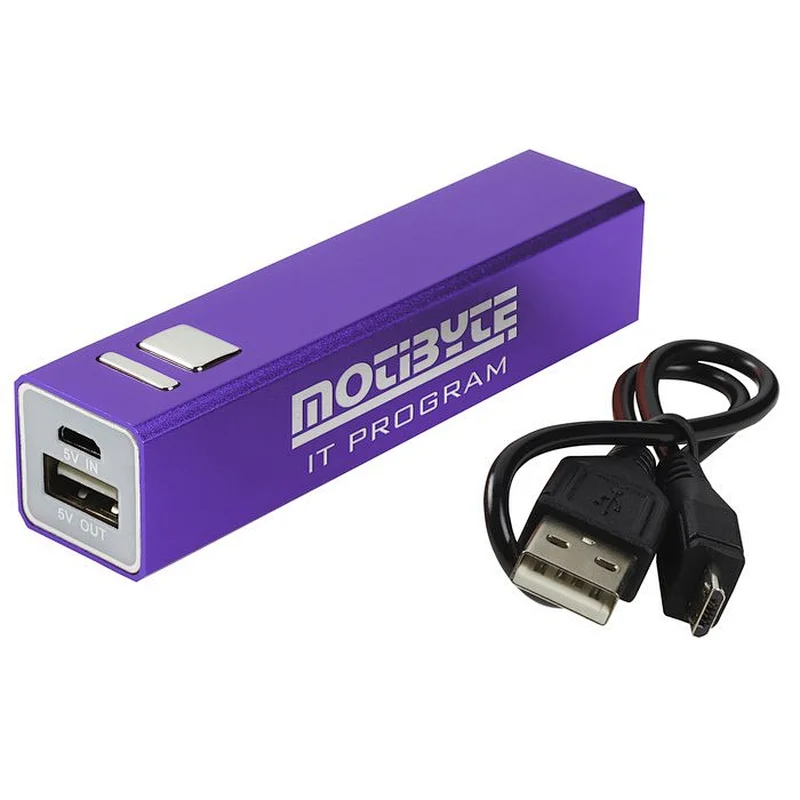 custom laser engraved logo aluminium  cheap power bank 2600mah