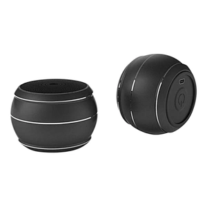 portable mini round aluminium wireless tws pair speaker