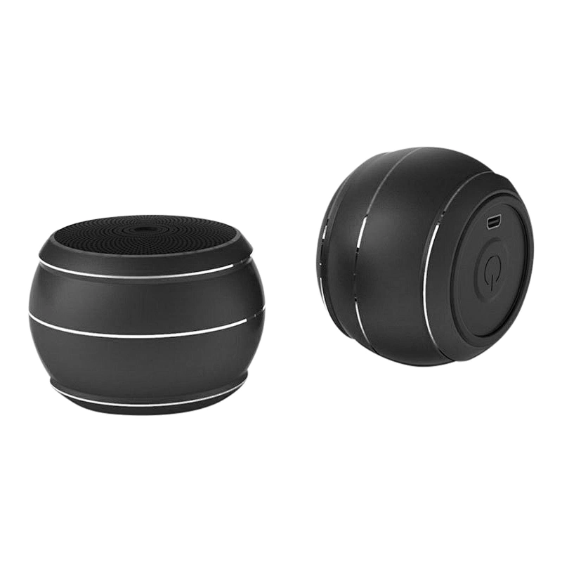 portable mini round aluminium wireless tws pair speaker