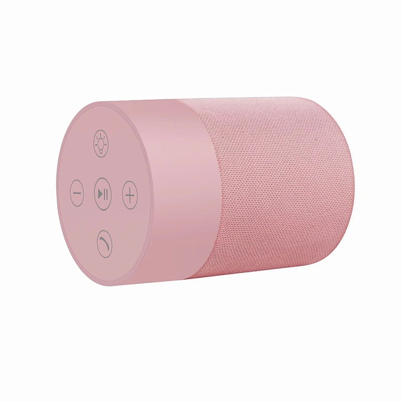 promotion gift portable cylinder bluetooth wireless fabric bt speaker