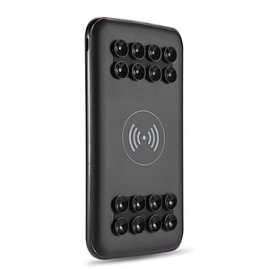 With Suction Cup Antislip 8000mah Qi Wireless Charger Power Bank