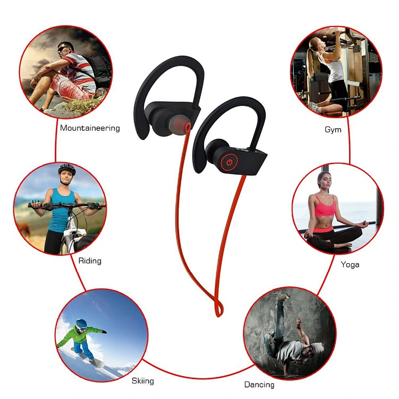swimming noise cancelling mic wireless neckband waterproof headset