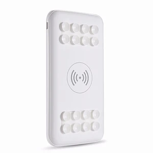 Sucker Battery Charger fast Wireless Charger QI Power Bank 10000mah