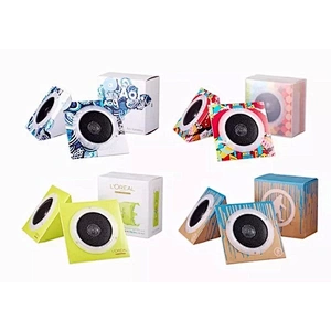 Logo Printing Custom Cube Wired Paper Box Speaker