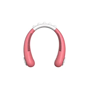 CE 2021 mini usb portable leafless hanging neck fan carton Qute mini neckband Fan for Child
