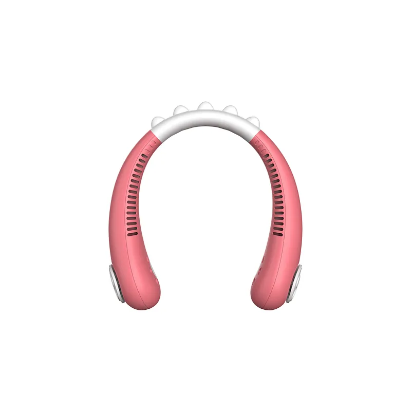 CE 2021 mini usb portable leafless hanging neck fan carton Qute mini neckband Fan for Child