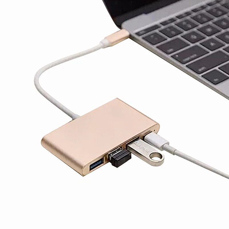 OEM Promotional 3 USB Sync Data Ports  Type C Adapter Charger Adapter 3.0 Usb Hubs Slim For Pc