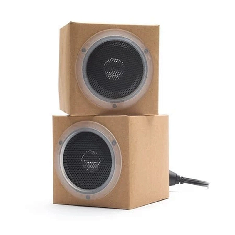 Full Printed Color Square Cardboard Folding Paper Speaker