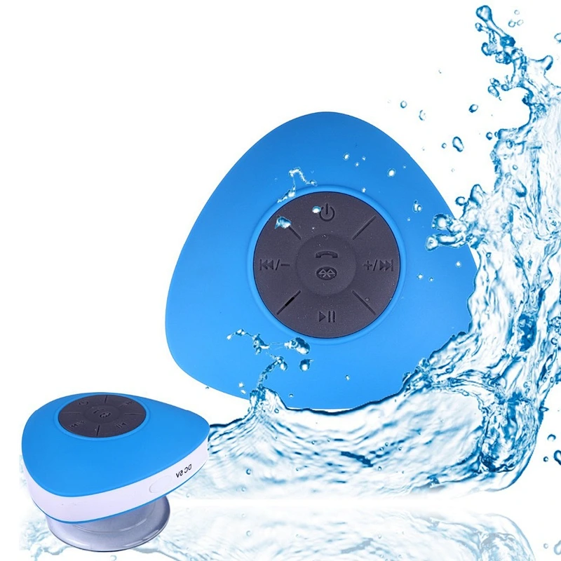 bathroom mini shower wireless speaker with mic