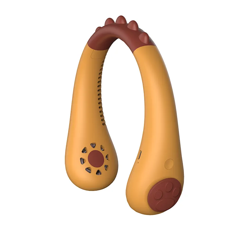 cooling fan bladeless Neckband hanging Cartoon Lazy children Neck fan