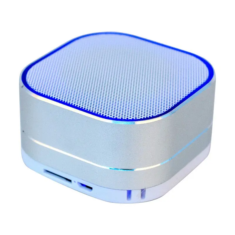 square aluminum led mini bluetooth wireless speaker