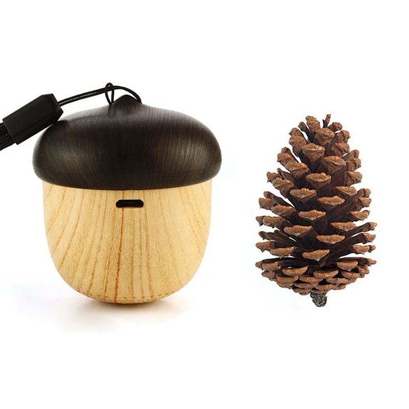portable nut mini wooden wireless speaker