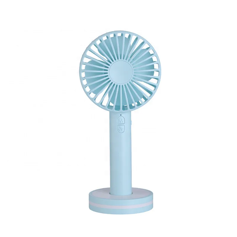 Mini Travel Handheld Electric Desk Pedestal Make Up Personal Small Desktop Handheld 3 Speeds Mini Macarons Mirror Table Fan