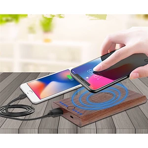 Fast Portable Mobile Power Bank Universal Wood USB QI Wireless Charger
